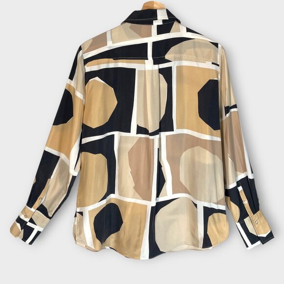 Marimekko Silk Button Up Top Blouse Sz 40 / 10 US - Picture 3 of 8